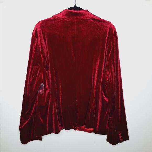 Modcloth Velvet Blazer Jacket XL Wine Whimsygoth Fairy Vampire Academia Goth - Picture 10 of 12